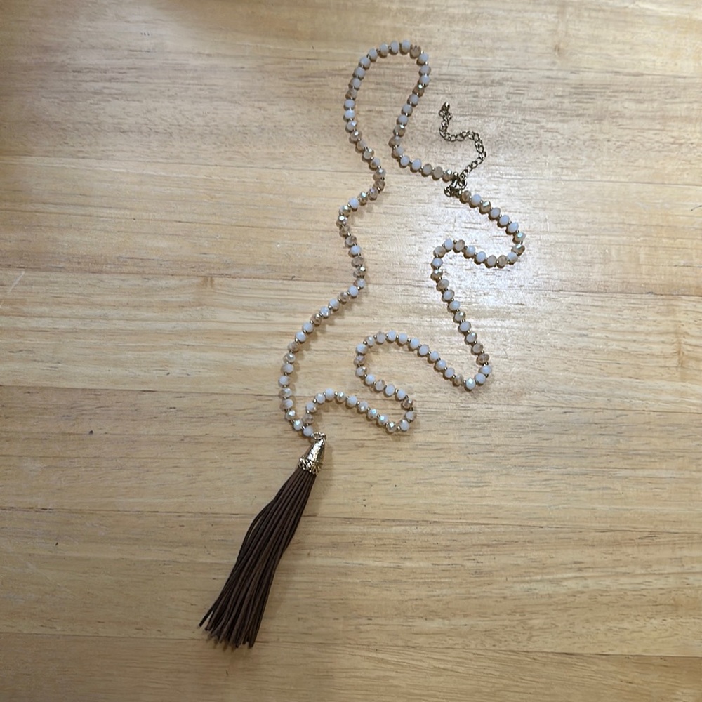 Beaded Tassel Necklace
